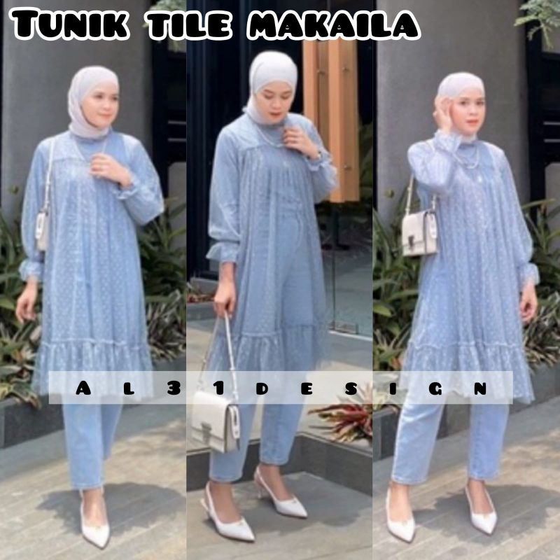 TUNIK TILLE MAKAILA/ DRESS TULLE / DRESS DUYUNG / TILE MAXI / BRUKAT MAXI / MERMAID DRESS BRUKAT