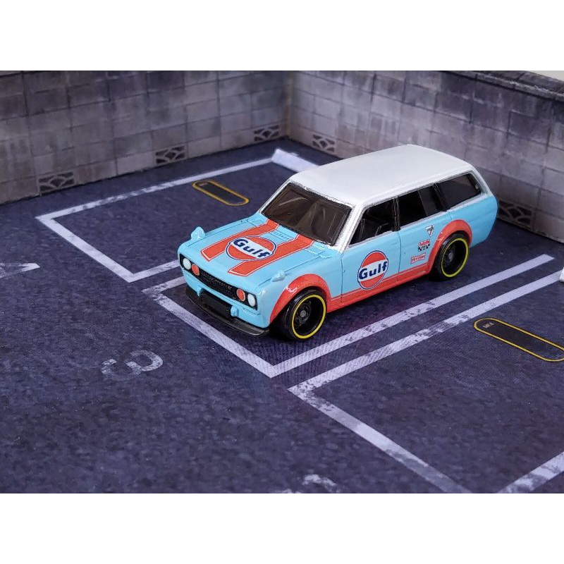 Hot wheels custom datsun 510 wagon Replica Gulf RLC