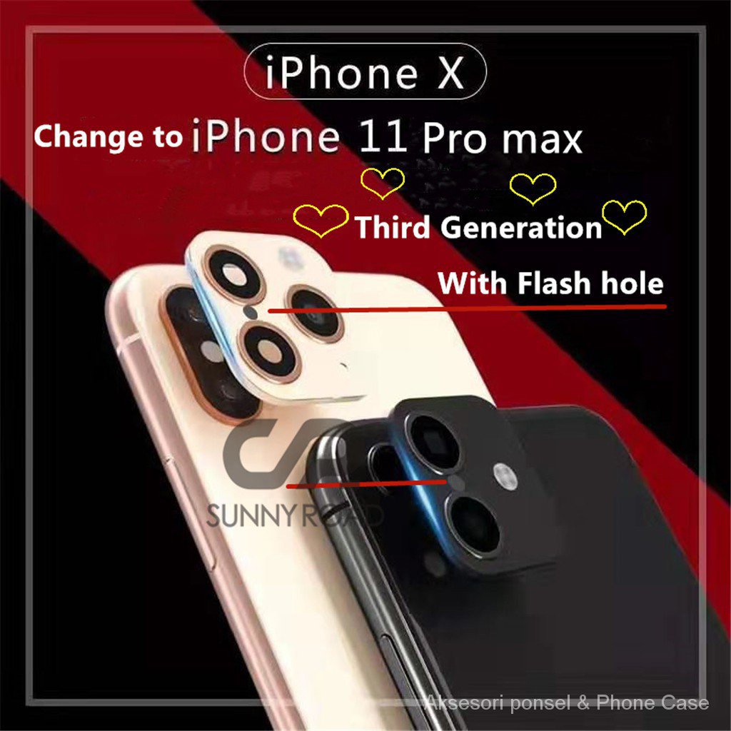 camera fake back Case For iPhone X/XS changed to iPhone 11 Pro /xr changed to iPhone 11/xsmax changed to iPhone 11promax camera fake back cover