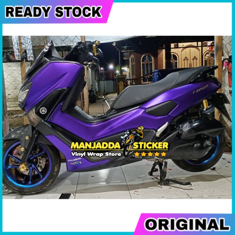 stiker decal nmax polos fullbody metalik ungu satin