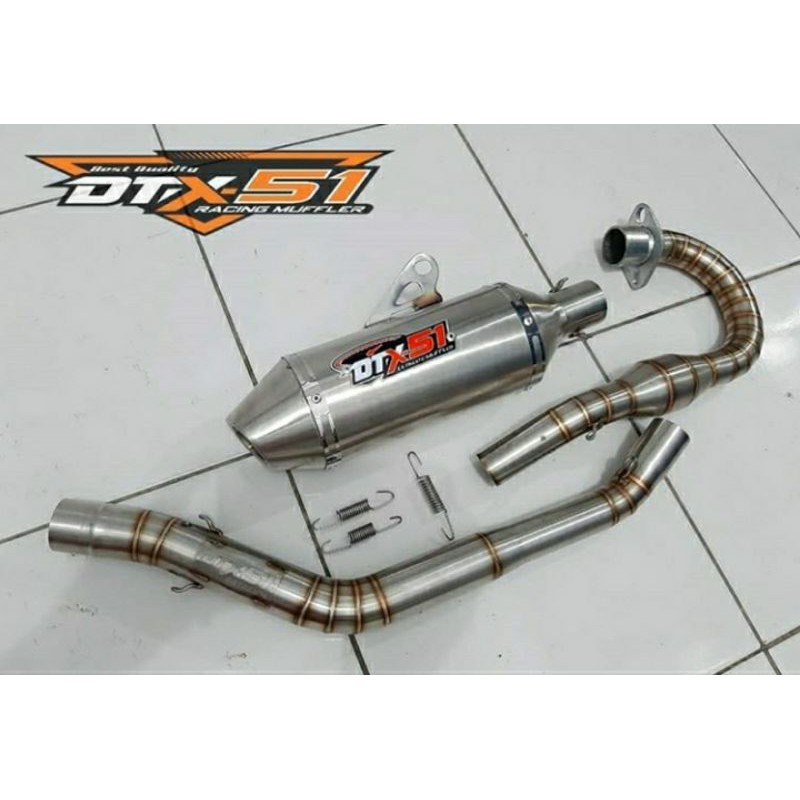 Knalpot klx,crf,wr original DTX-51 full stenlis ultimate muffler