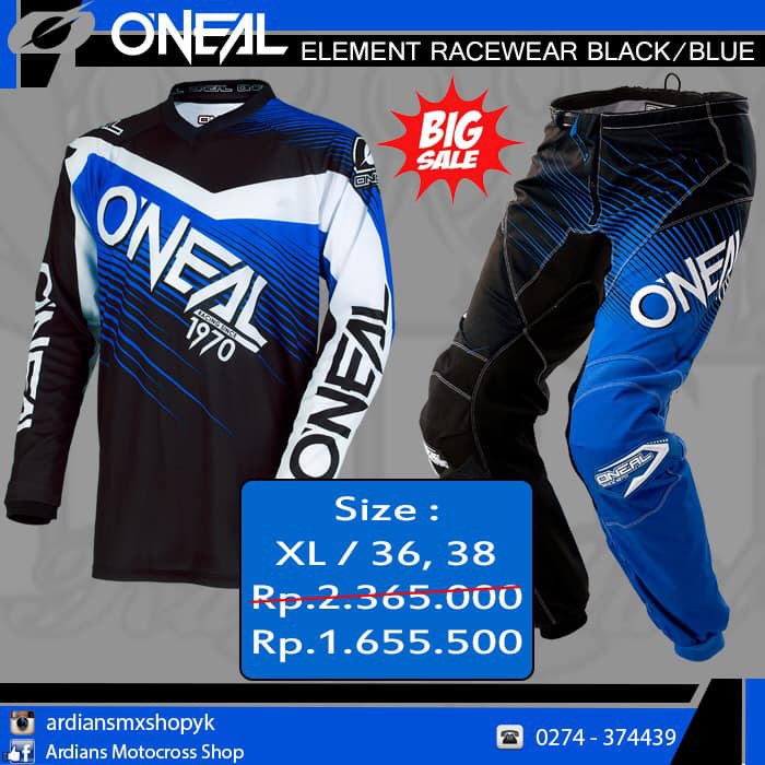 SALE - Jersey Celana - Oneal Element Racewear - Trail Cross Trabas Grasstrack Enduro