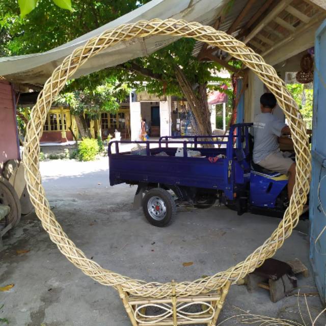 Lingkaran rotan dekorasi rustic pernikahan rustic dekor lingkaran rotan rustic