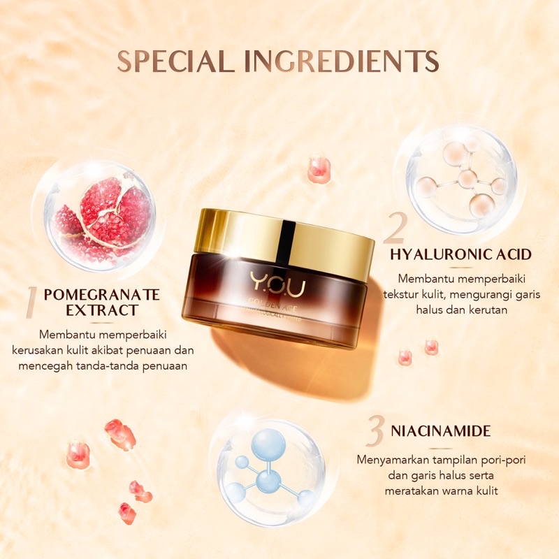 Kosmetik You Golden Age Illuminating Day Cream / Krim Wajah Siang