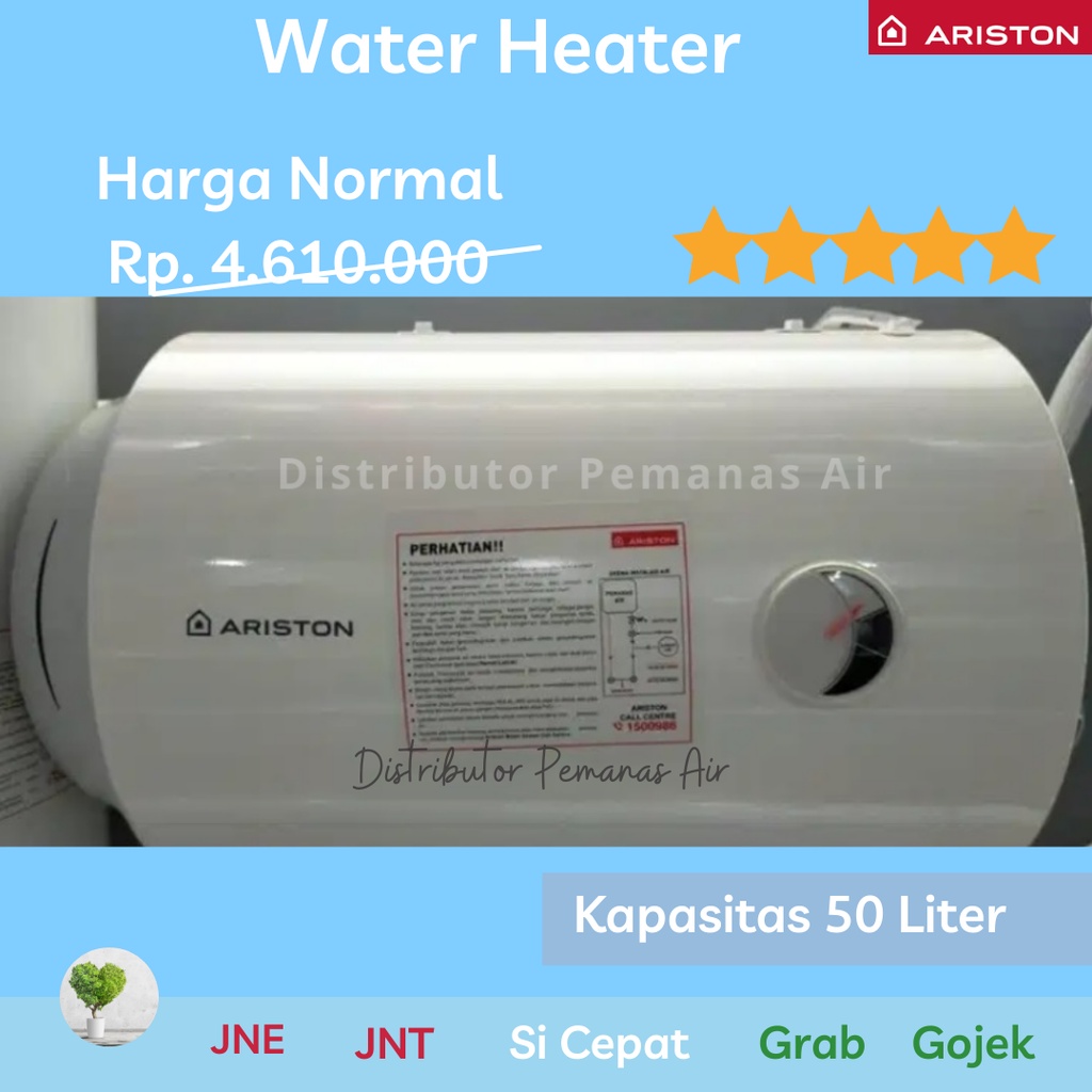 Water Heater Listrik Pemanas Air Kamar Mandi Pemanas Air Listrik Ariston 50 Liter
