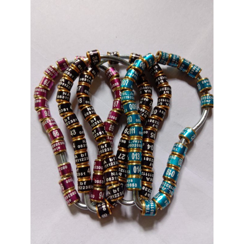 ring burung murai,gelang tanda burung murai batu bisa pesan nama no hp no urut. harga untuk 25 biji