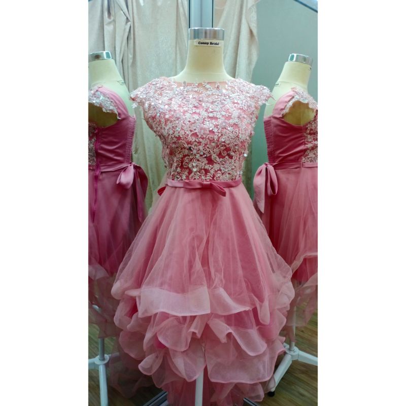 [GRATIS ONGKIR] GAUN DUSTY PINK 17 / GAUN PESTA PRELOVED / GAUN PESTA BEKAS