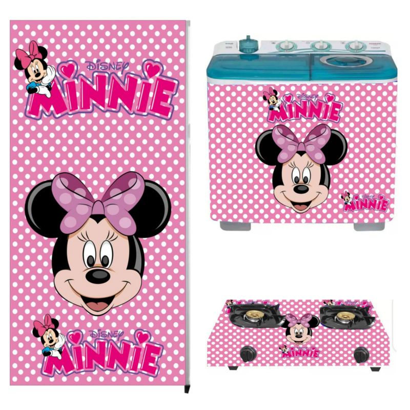 stiker komplit kulkas mesin cuci kompor gas motif micky mouse