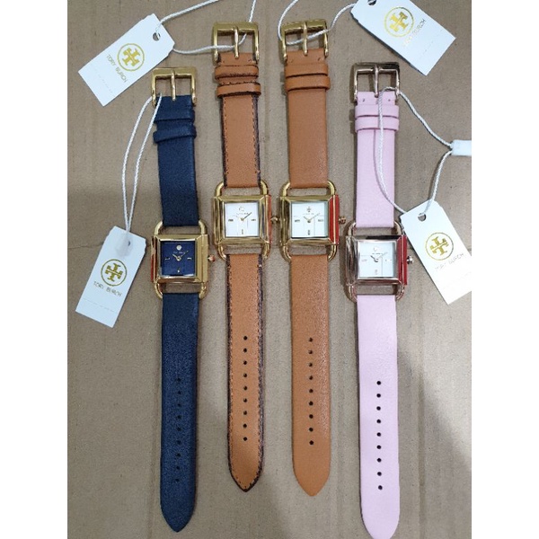 Jam tangan wanita TORY BURCH TBW 7200 7204 7205 7254 baterai, strap leather, case stainless steel