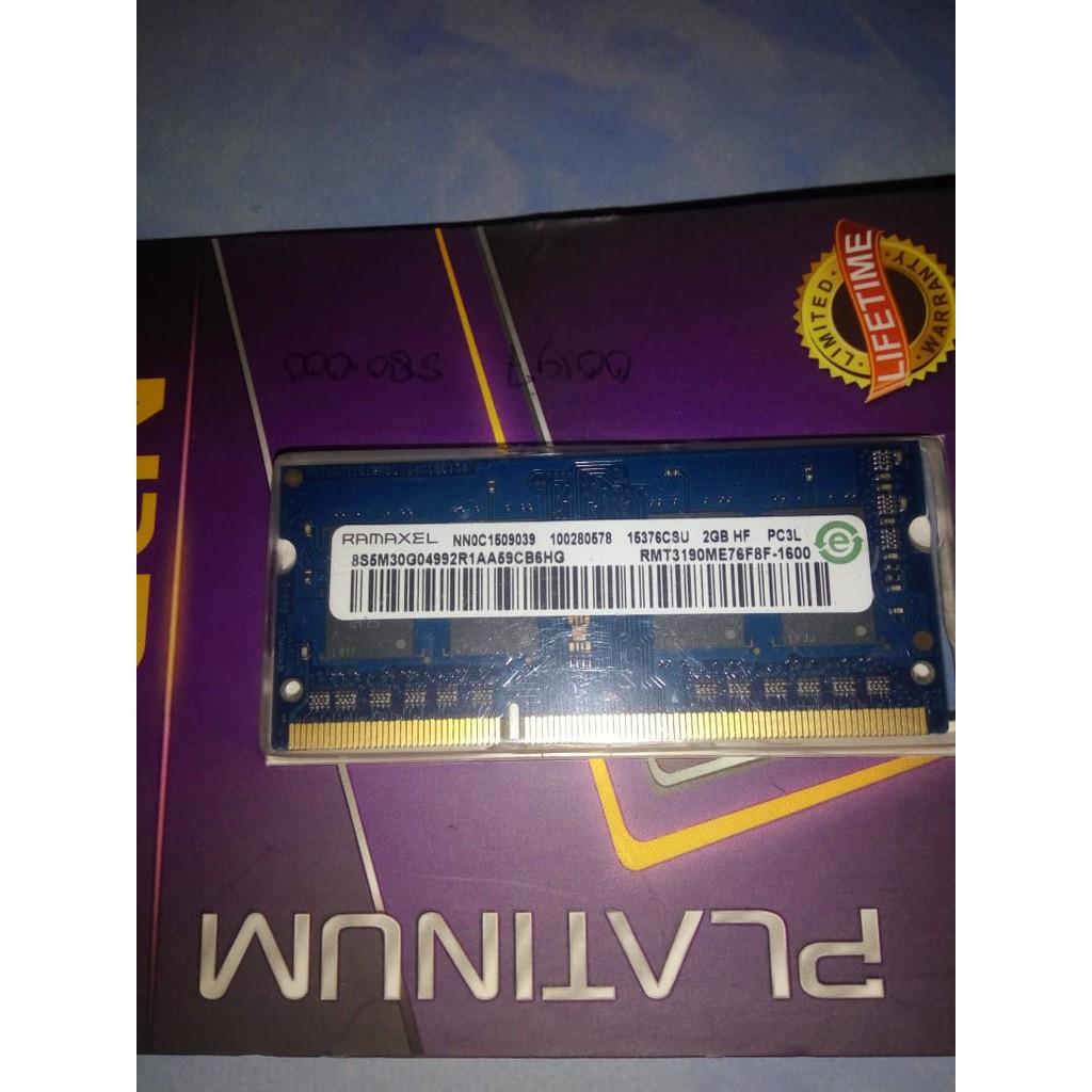 Ram Laptop Ramaxel Ddr3L 1600mh 12800 Seken Copotan Pabrik