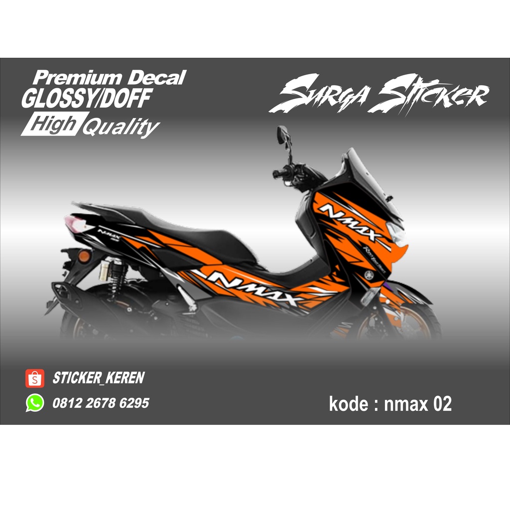 DECAL NMAX FULLBODY GLOSSY/DOFF BEBAS CUSTOM DESAIN