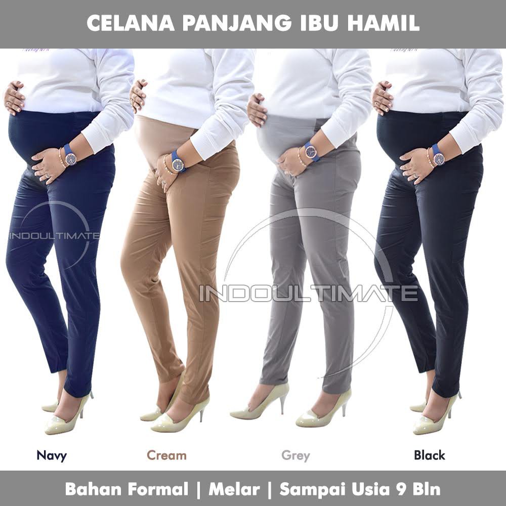 Celana Ibu Hamil Celana Kerja Katun Panjang Celana Kain Ibu Hamil CH-01