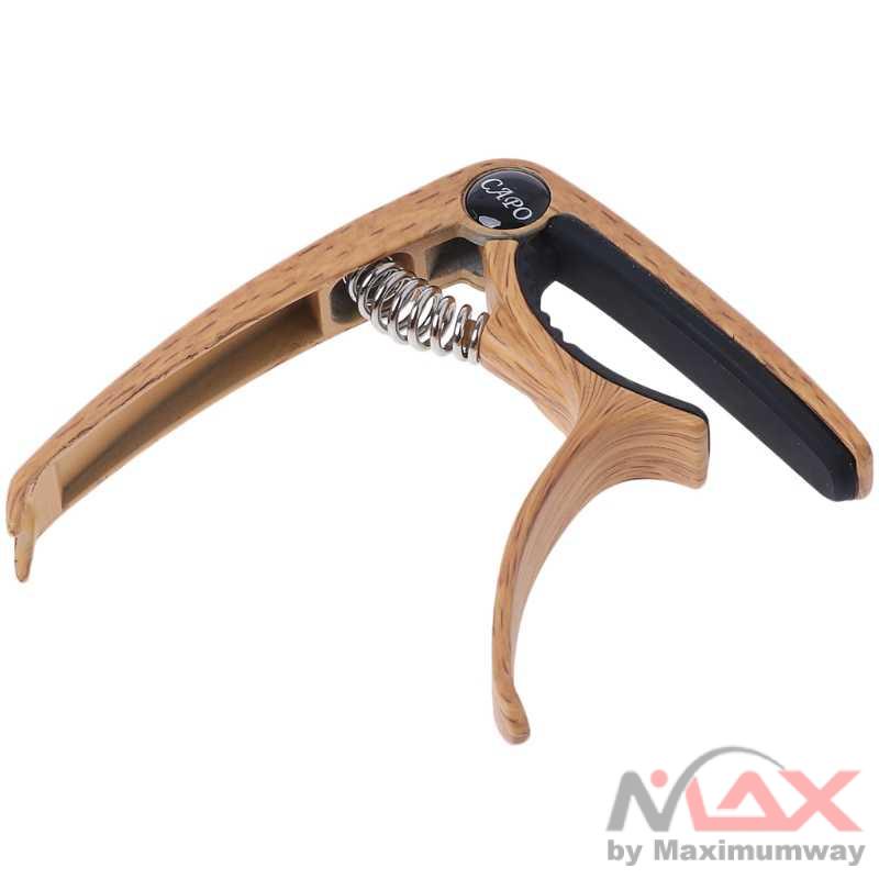 SLOZZ Capo Gitar Aluminum Alloy Wood Design Bridge Pin Remover - QBJ Warna Dark Brown