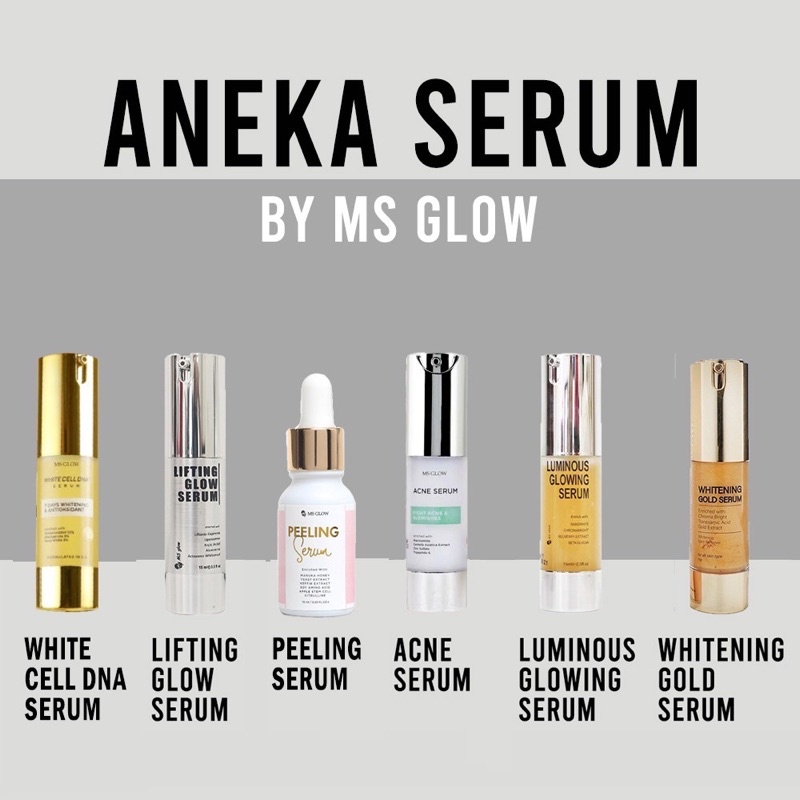 Ms Glow Serum Salmon DNA Luminous Serum Acne Serum Lifting Serum Whitening Gold Serum Peeling / Serum Msglow