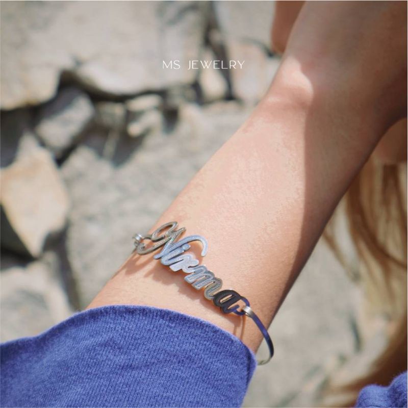 Bangle Bracelet Custom Name