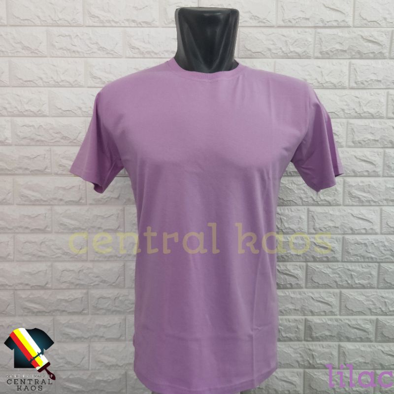 KAOS POLOS / Baju POLOS LILAC Cotton Combed 30s Premium