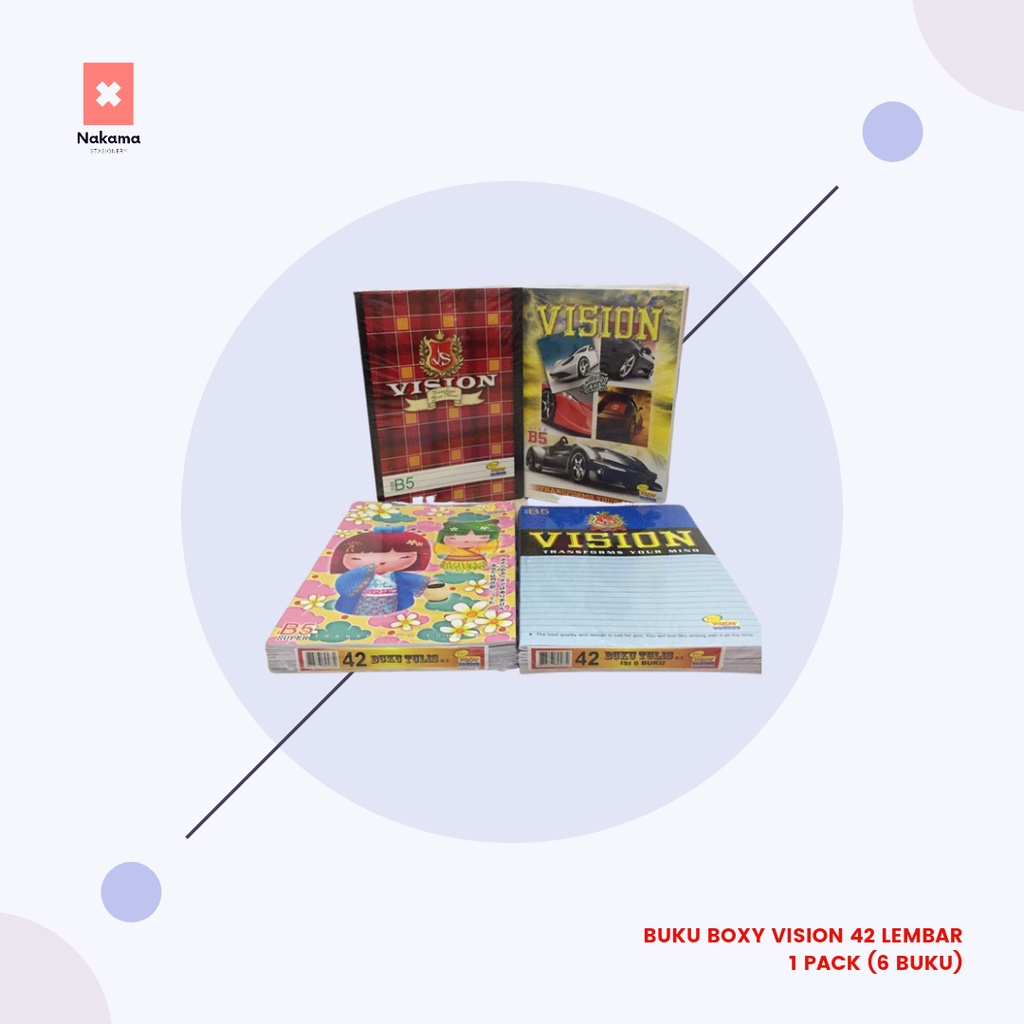 

Buku Tulis BOXY Vision isi 42 B5 isi 6 BUKU