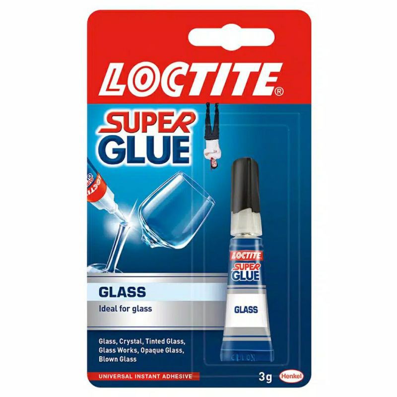 

Loctite Glass Glue Metal Lem Keramik Kaca Bening Cepat Merekat 2g