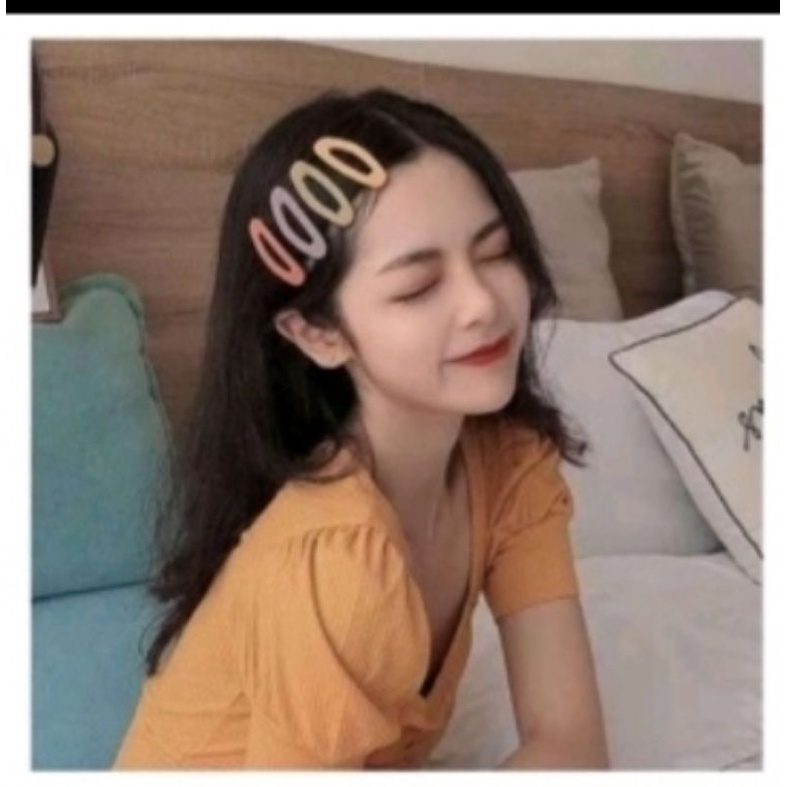 Jepit Rambut Gadis Korea Model Oval Lubang Aksesoris Fashion Wanita Korean Style Hair Clips Best Seller