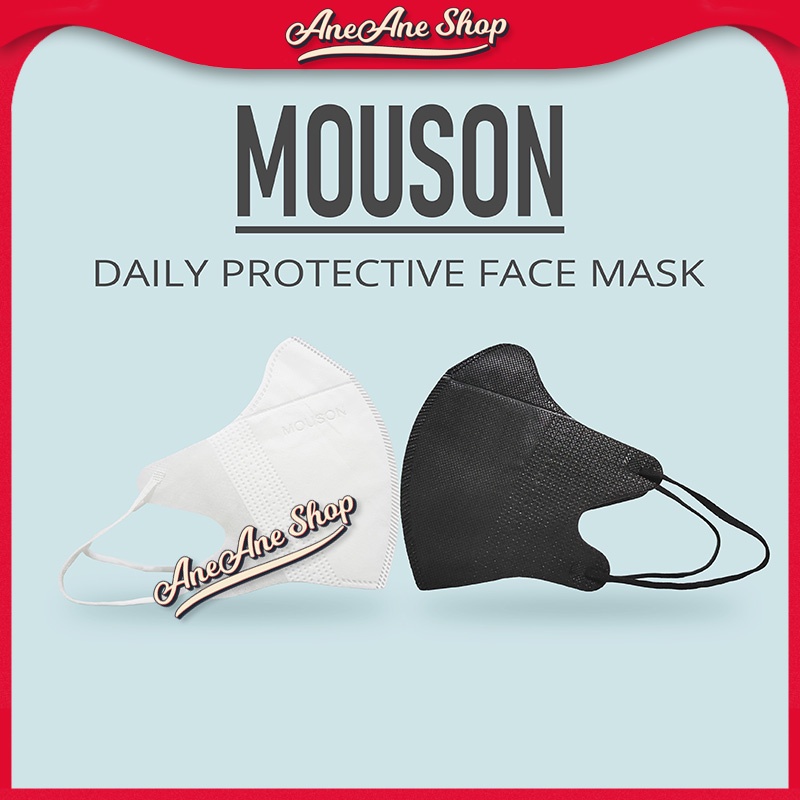 Masker Mouson Duckbill Garis Embos 4ply Isi 50 Masker Non Medis Sekali Pakai 4 Ply Embos Mouson