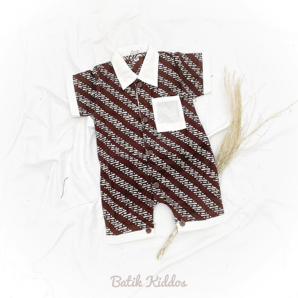 ROMPER BATIK BAYI LAKI LAKI BAJU ANAK KADO BAYI NEWBORN