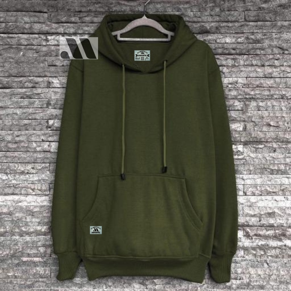 Hoddie Polos Warna Hijau Army Sweater Hoodie Bigsize Suiter Hodi Pria Wanita Terbaru 2022 Mumble Authentic