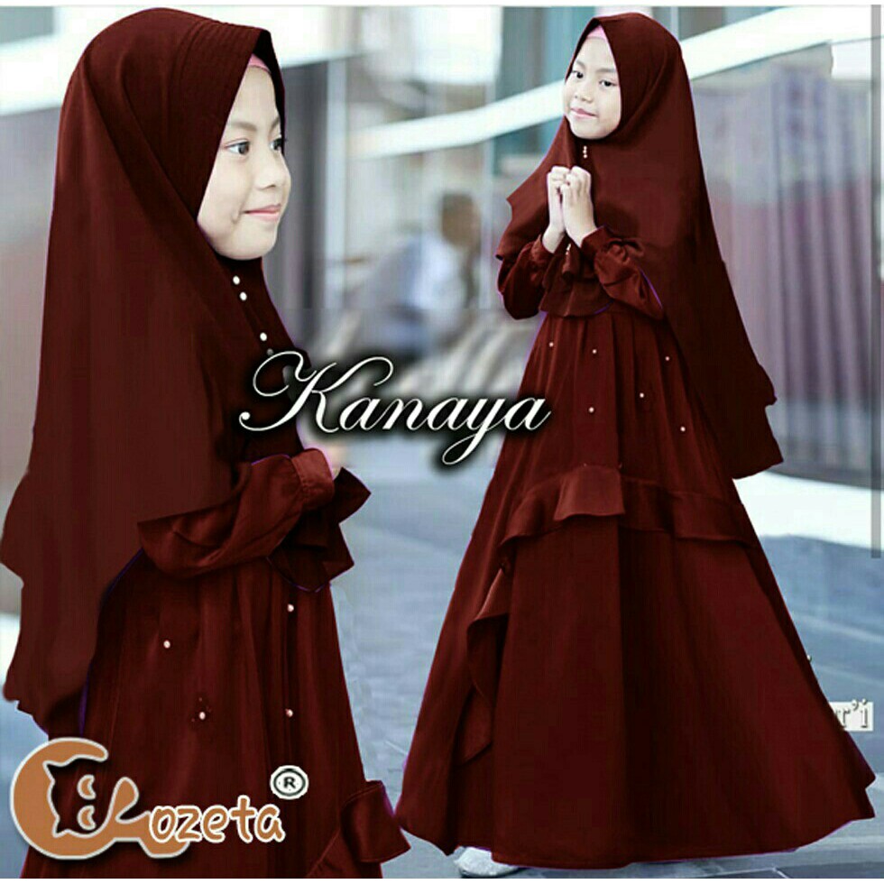 [Kids kanaya RO]Ghamis anak perempuan crepe Varian warna