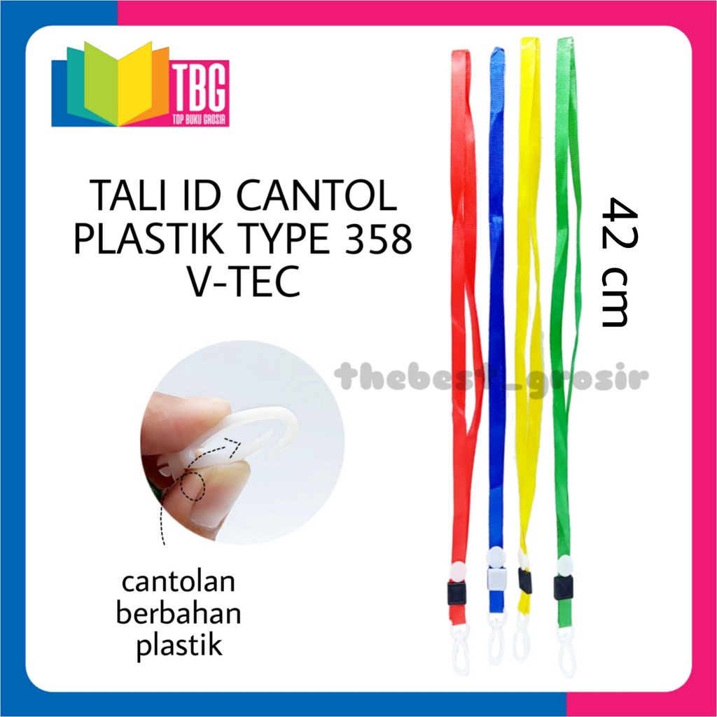 

1 PCS TALI ID NYLON CANTOL PLASTIK / GANTUNGAN ID CARD / TALI ID CARD