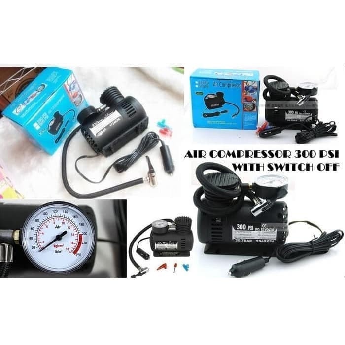 Mini Air compressor Pompa Angin 300 PSI Car Electric Pump Kompressor