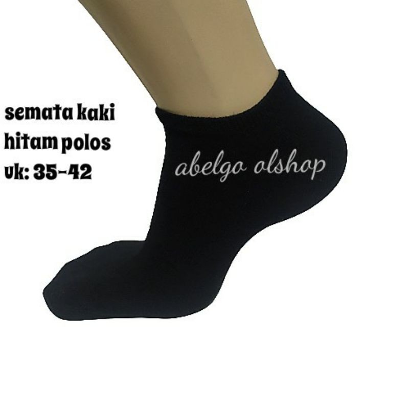 12 pasang -Kaos kaki pendek semata kaki/kaos kaki pendek hitam polos/kaos kaki unisex