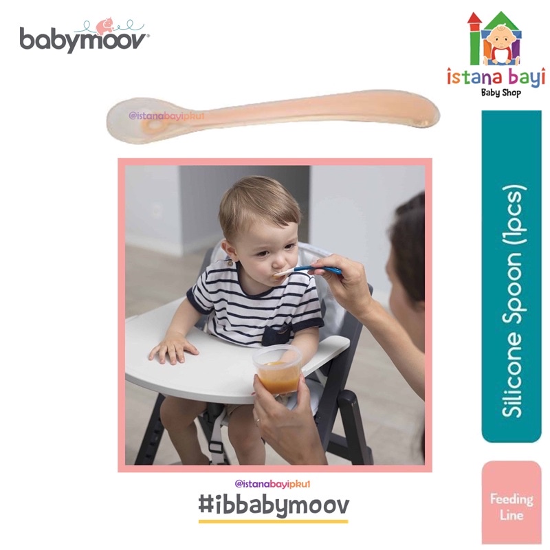 BABYMOOV SILICONE SPOON/Sendok bayi Silicone - Sendok makan anak