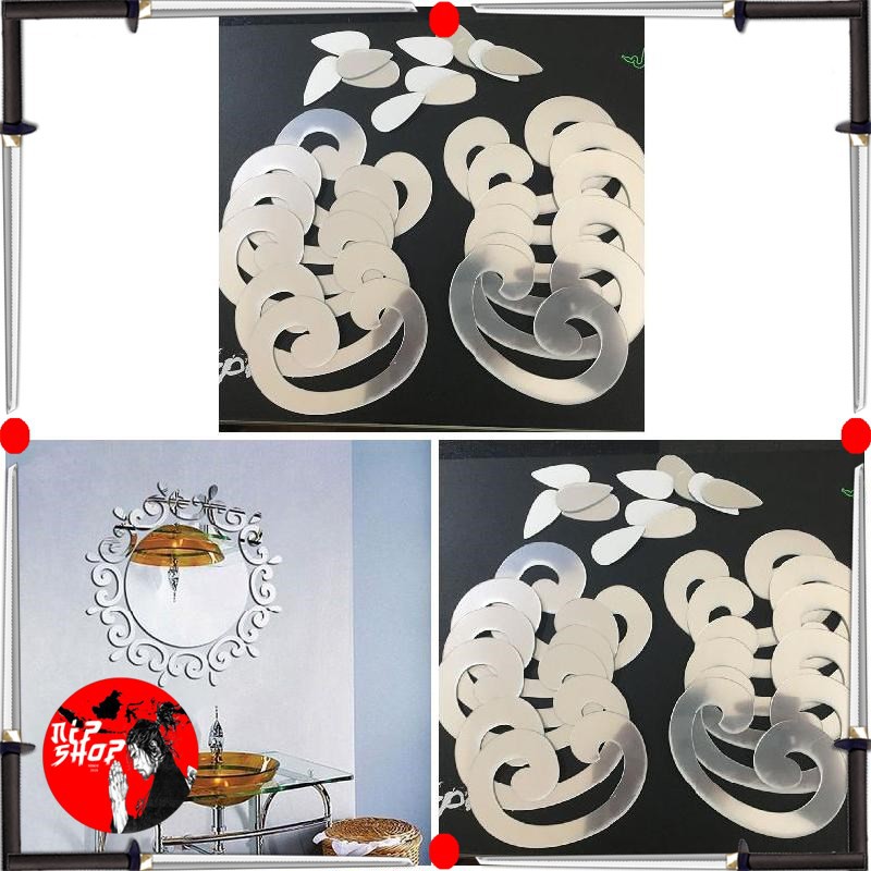 Sticker Dekorasi Dinding European Style Mirror Acrylic 1 PCS