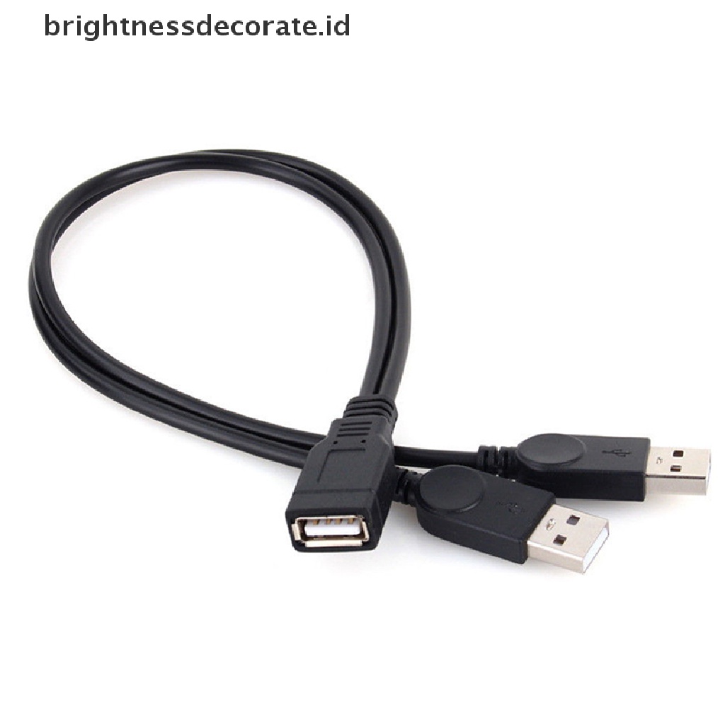 Kabel Data / Charger Splitter Usb 2.0 1 Female Ke 2 Male Bentuk Y