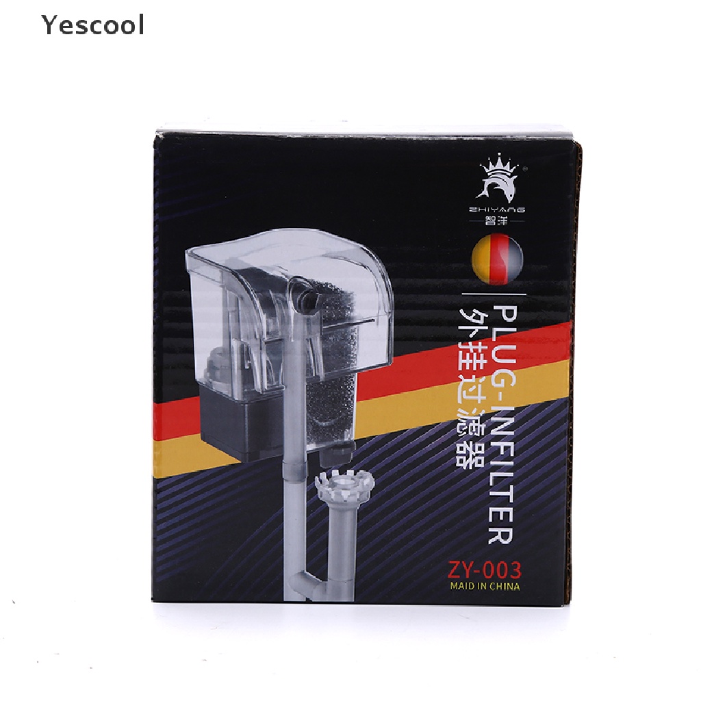 Yescool New Waterfall Hang On External Oxygen Pump Water Filter F Aquarium Fish Tank .