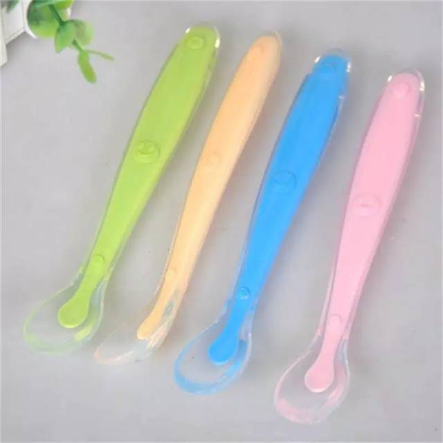 Sendok Silicone Sendok Makan Bayi BPA Free Import Safety Spoon Baby Spoon Sendok Makan Bayi