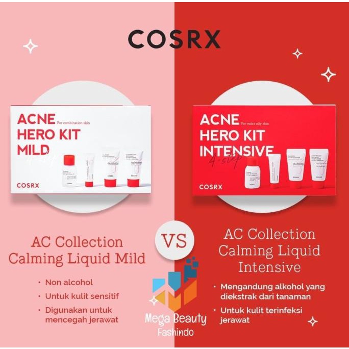 [BPOM] Cosrx AC Collection Acne Hero kit Mild | Intensive 2.0 Starter
