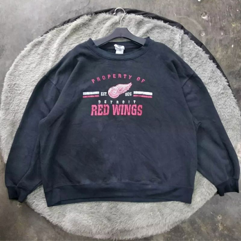 crewneck nhl red wings vintage