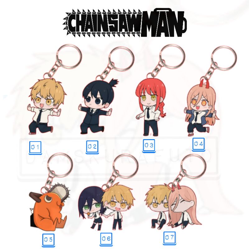 Gantungan Kunci Chainsaw Man | Keychain Makima Power Denji Akrilik