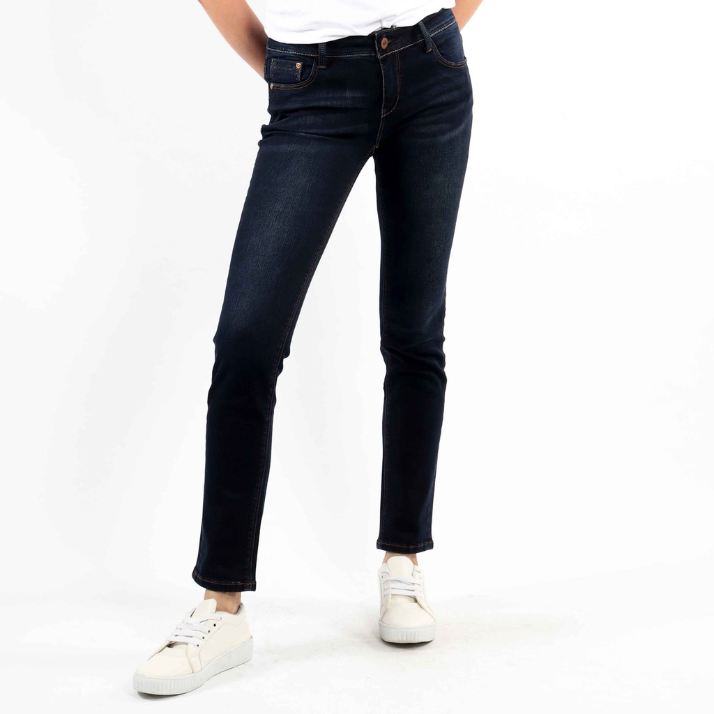  Celana  Jeans  Wanita  Panjang Slim  Fit  High Waist City Jeans  