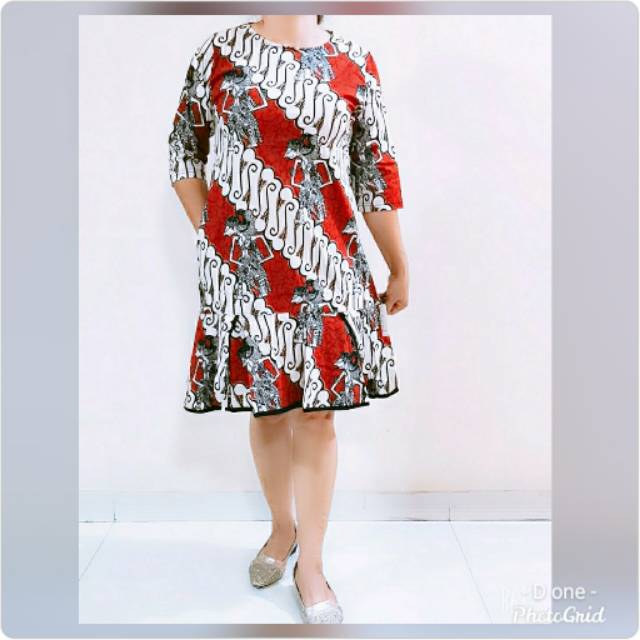 Minidress atau tunik katun stretch