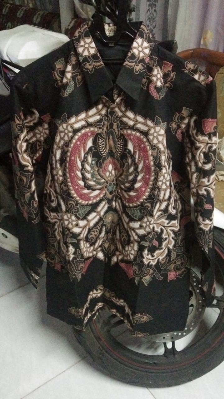 Kemeja Batik Pria Lengan Panjang Premium Baju Kondangan Aluna Slim Fit Modern Solo Prabuseno Alisan