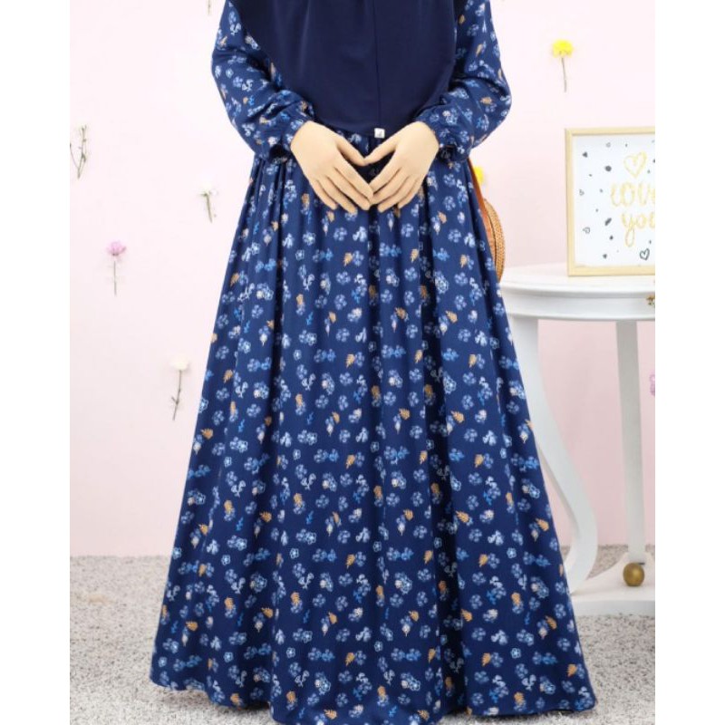 SARAH DRESS (Sz M) - SMOKEYFLO Navy Blue by Atelier Angelina