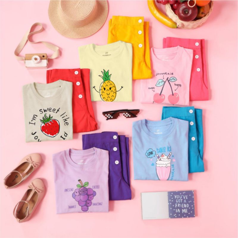 Set Kulot anak baju setelan anak perempuan setelan kulot kaos anak perempuan