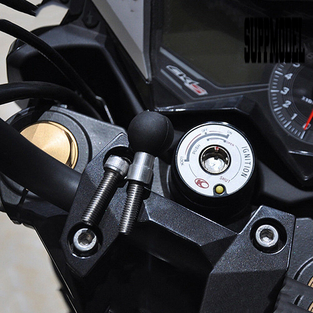 &lt; Car Holder &gt; Klem Bola Mount Stang Motor / Skuter Dengan Sekrup M8