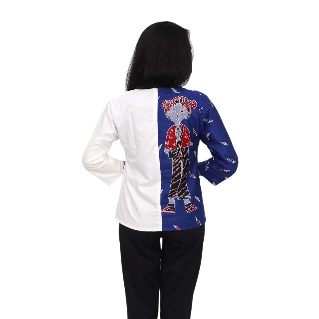 Blouse Batik Wanita Atasan Batik Bahan Katun Prima Ada Saku