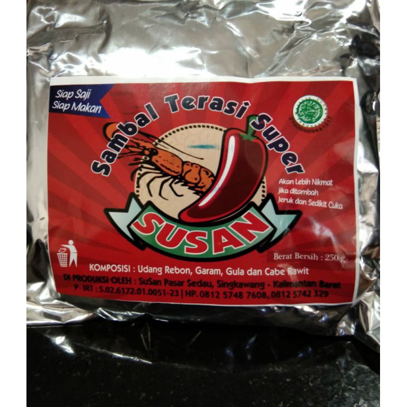 

Sambal Terasi Siap Makan Super 250gr