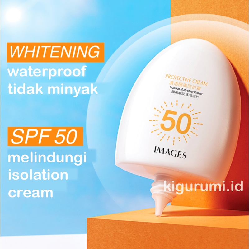 IMAGES Sun Screen Wajah SPF 50 Sun Block Tahan 12 Jam PA+++ Egg Sunblock EM040