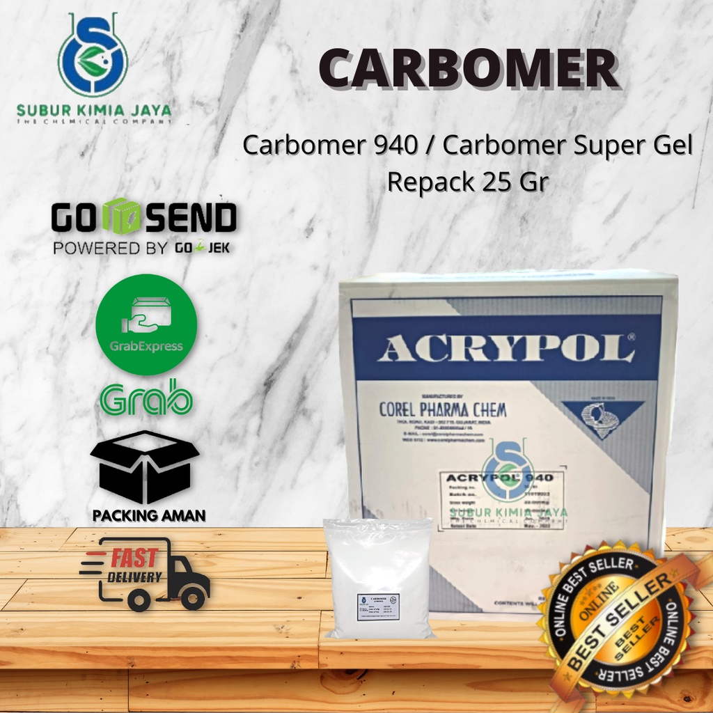 

Carbomer 940 / Super Gel / Carbopol 25 gr Premium