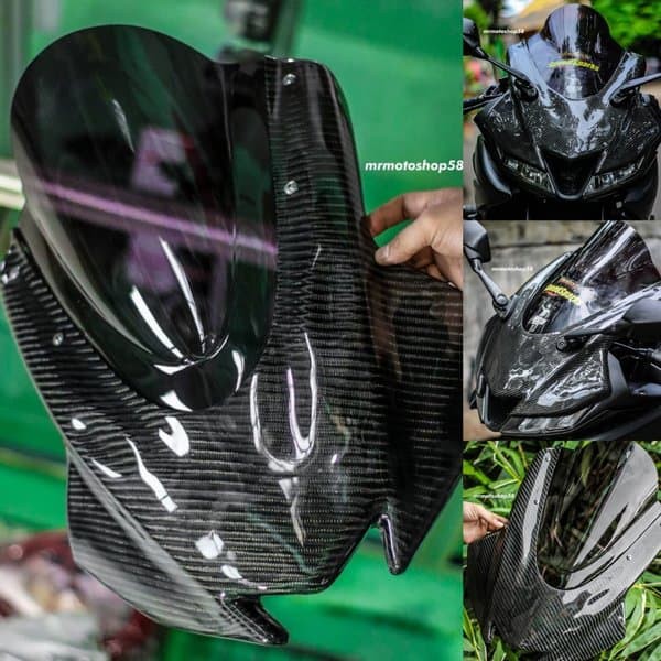 VISOR R15V3 R15 CARBON WINDSHIELD YAMAHA R15VVA HEADCOWL R15 TAMENG