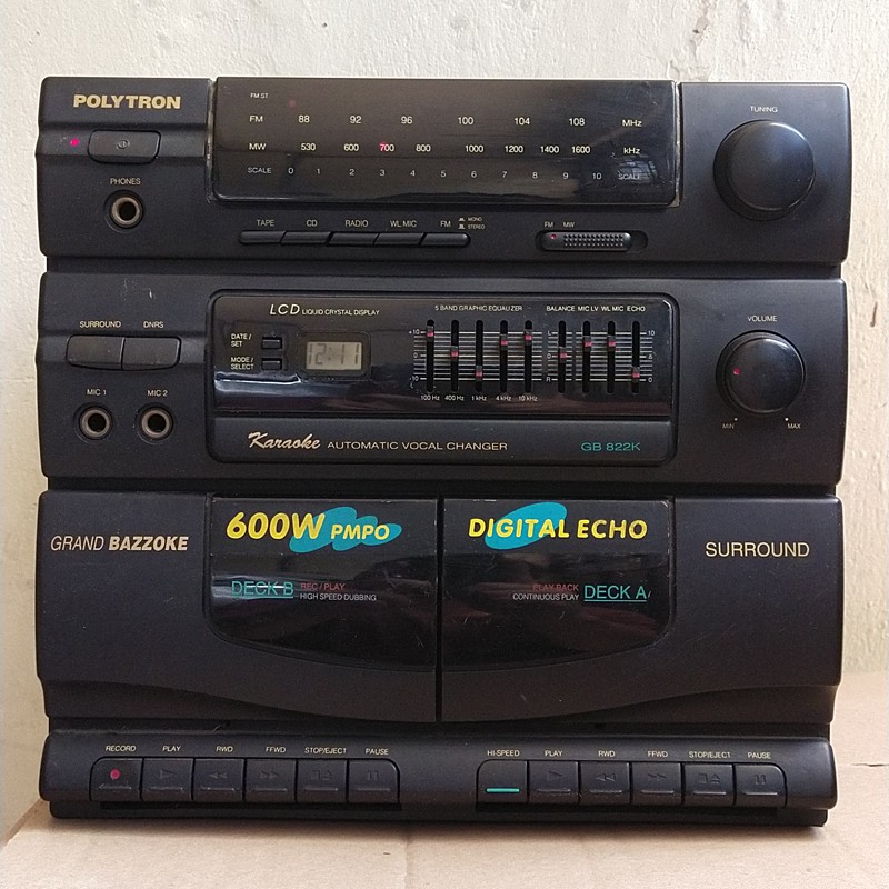 Polytron Compo GB822K Radio Tape Double Cassette Recorder